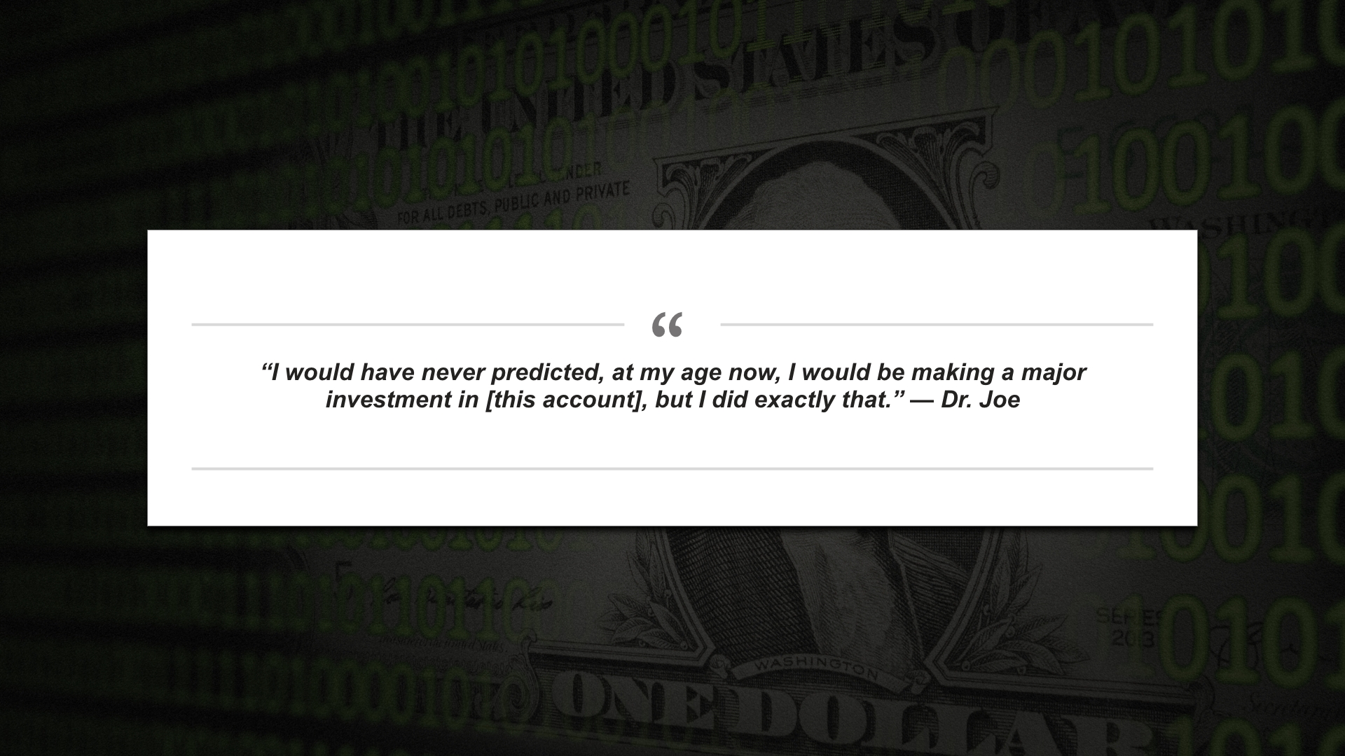 Dr. Joe Quote